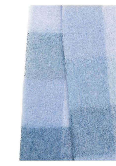 sciarpa mohair a quadri unisex azzurro a bianca ACNE STUDIOS | CA0084DUA